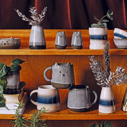 Cache-pot mini - Bleu/Gris