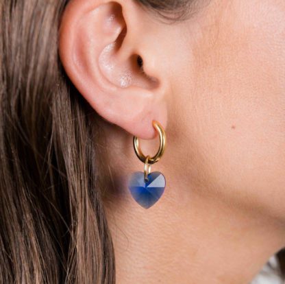 Boucles d'oreilles - Heart Attack bleu