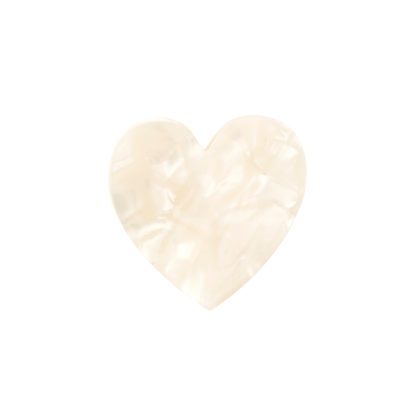 Pince à cheveux - Coeur blanc