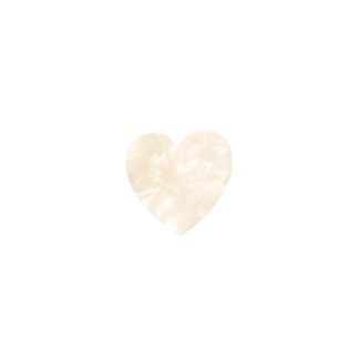 Pince à cheveux - Coeur mini blanc
