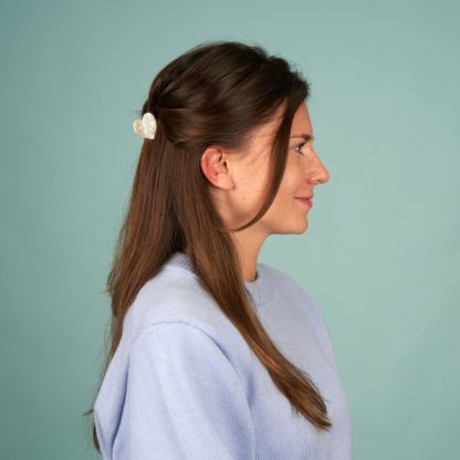 Pince à cheveux - Coeur mini blanc