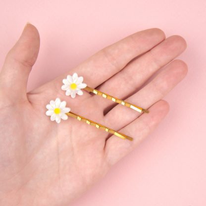 Barrettes à cheveux - Pâquerettes duo