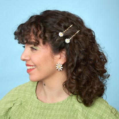 Barrettes à cheveux - Pâquerettes duo