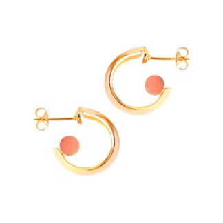 Boucles d'oreilles – Line corail