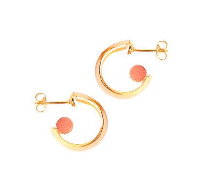 Boucles d'oreilles – Line corail