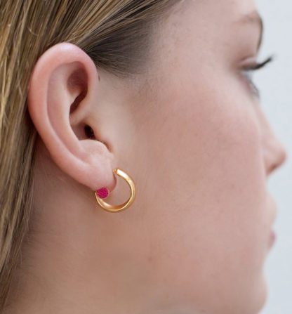 Boucles d'oreilles – Line rose