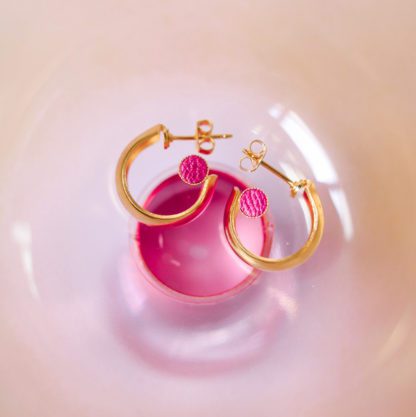 Boucles d'oreilles – Line rose