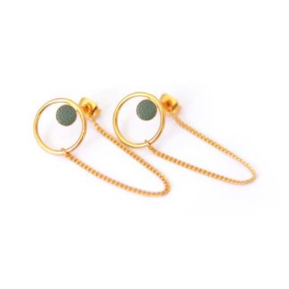 Boucles d'oreilles – Nil chaînette sauge