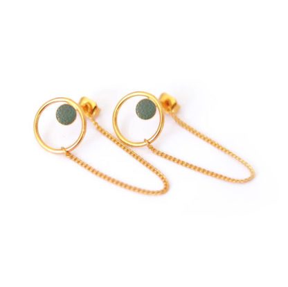 Boucles d'oreilles – Nil chaînette sauge