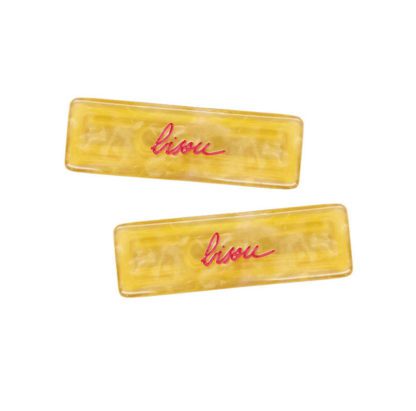 Barrettes Bisou - Jaune (2pcs)