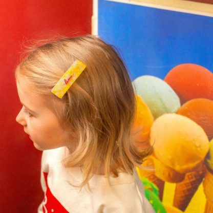 Barrettes Bisou - Jaune (2pcs)