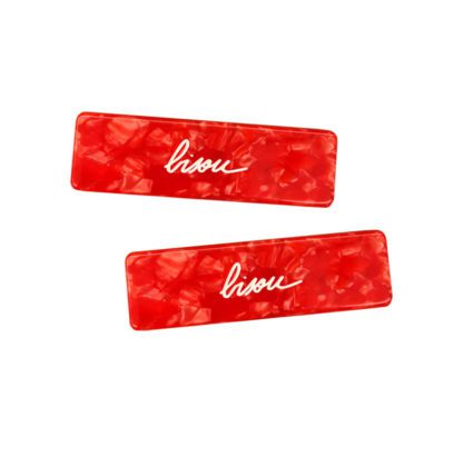 Barrettes Bisou - Rouge (2pcs)