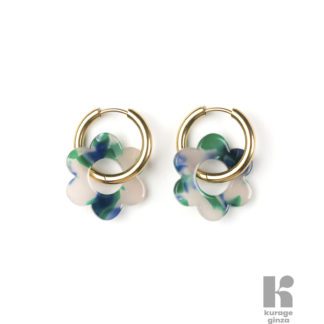 Boucles d'oreilles - Fleurette verde