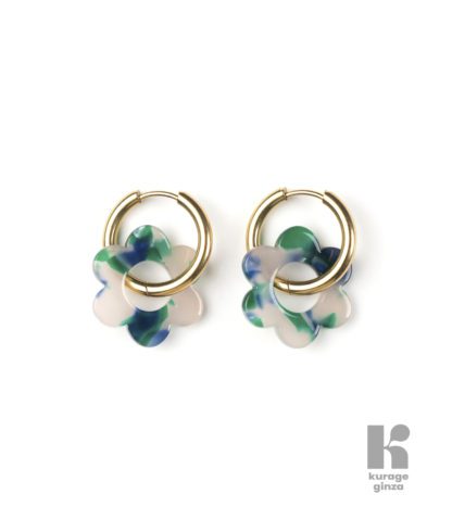 Boucles d'oreilles - Fleurette verde
