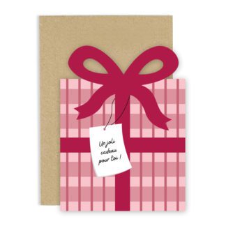 Carte de voeux – Cadeaux rose