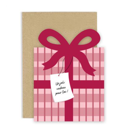 Carte de voeux – Cadeaux rose