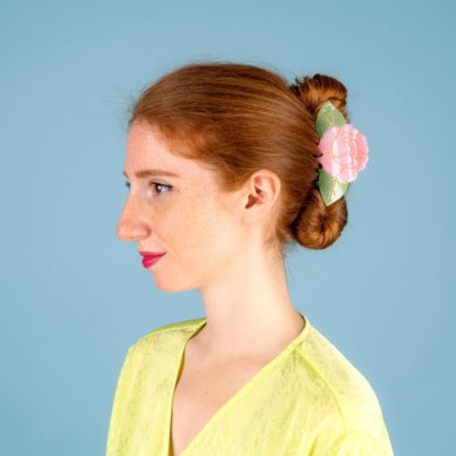 Pince à cheveux - Pivoine XL