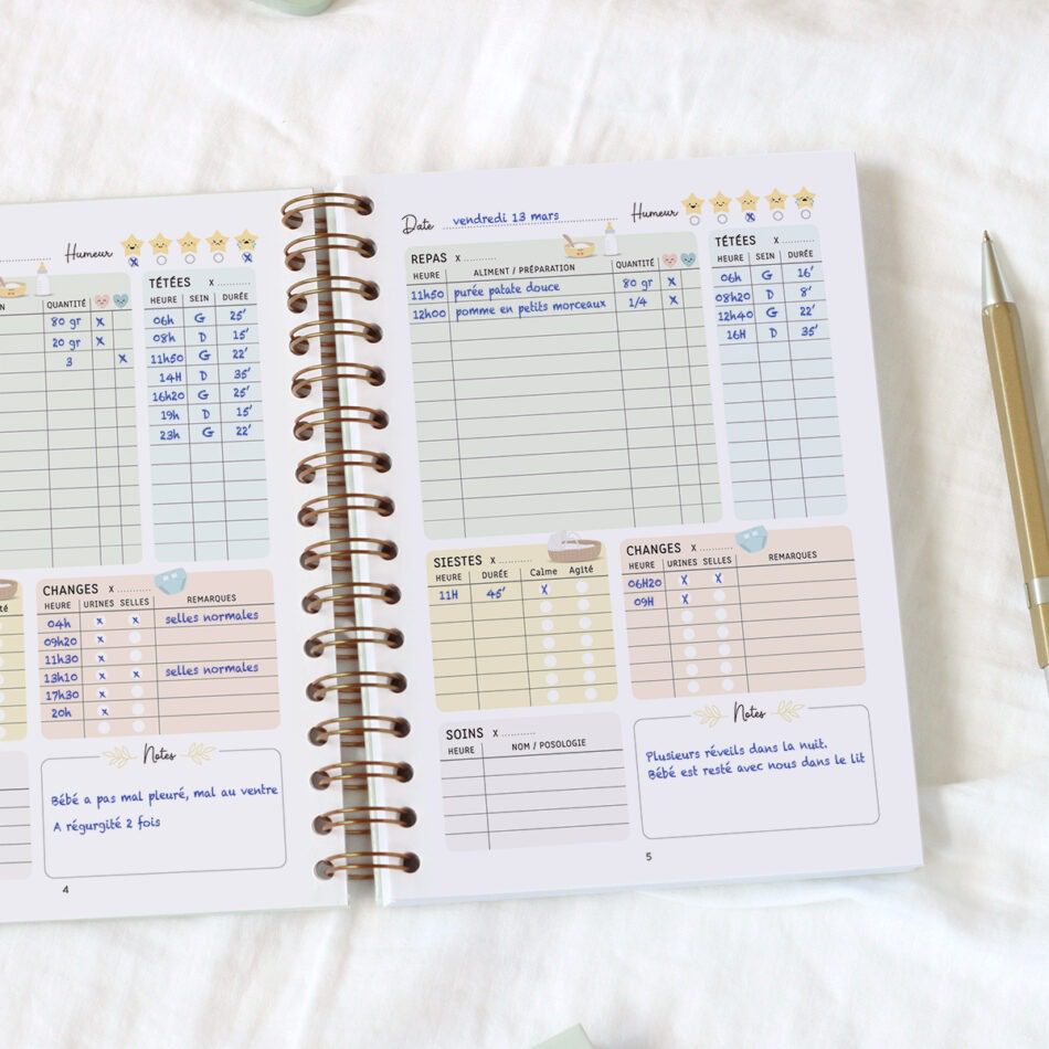 Carnet de suivi de bébé - 6 mois