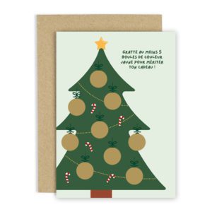 Carte à gratter – Sapin de Noël