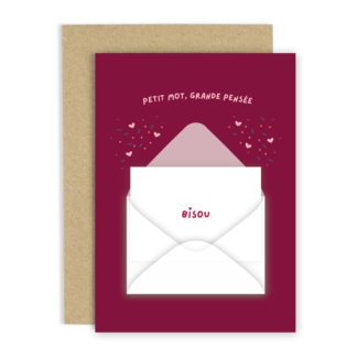 Carte de voeux – Petit mot Bisou