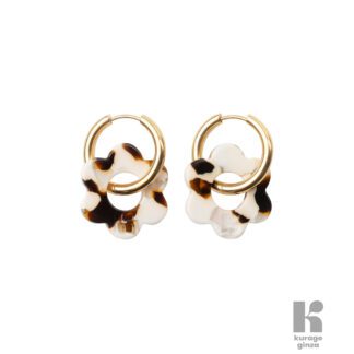 Boucles d'oreilles - Fleurette latte
