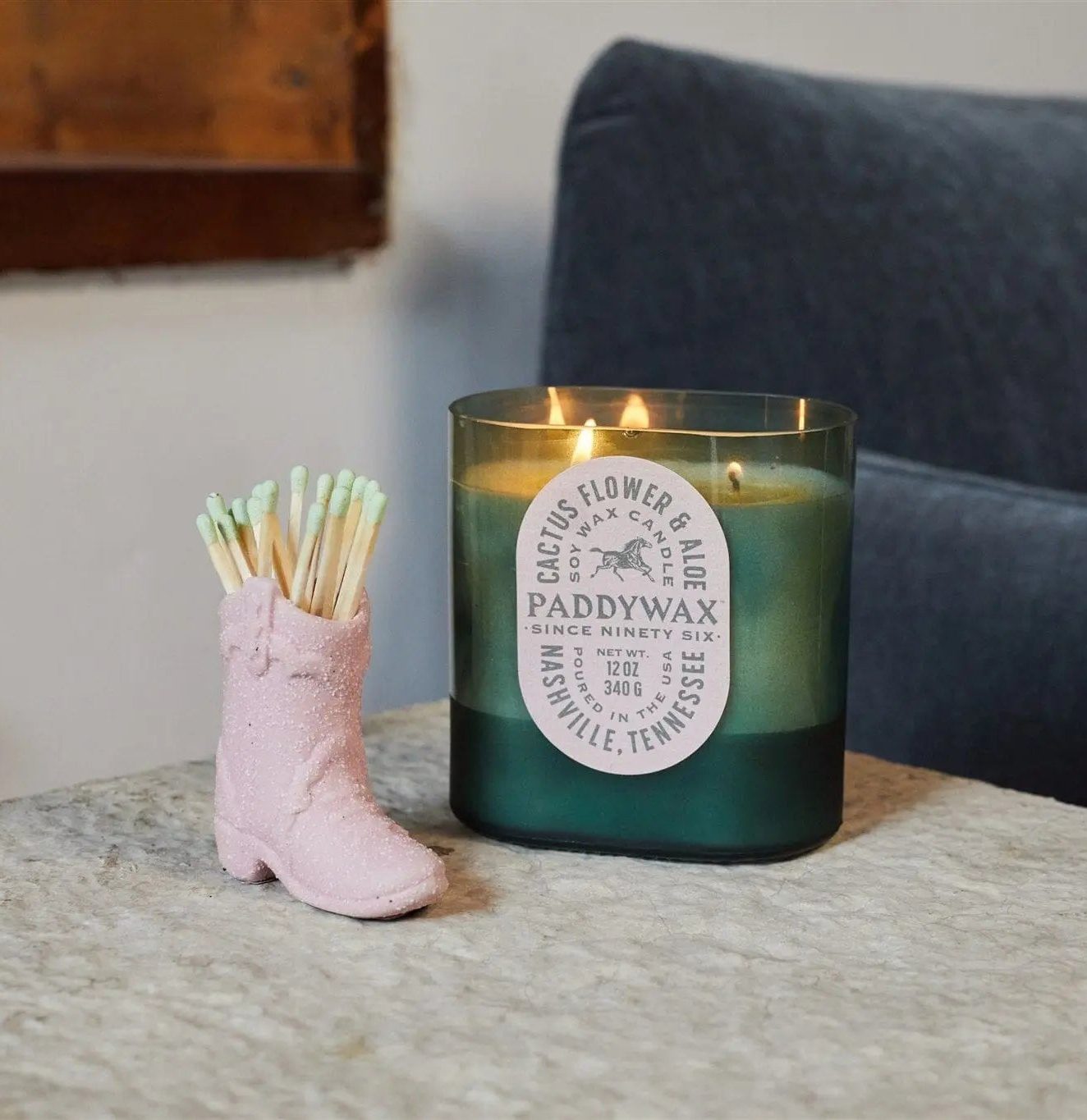 Porte-allumettes - Botte rose