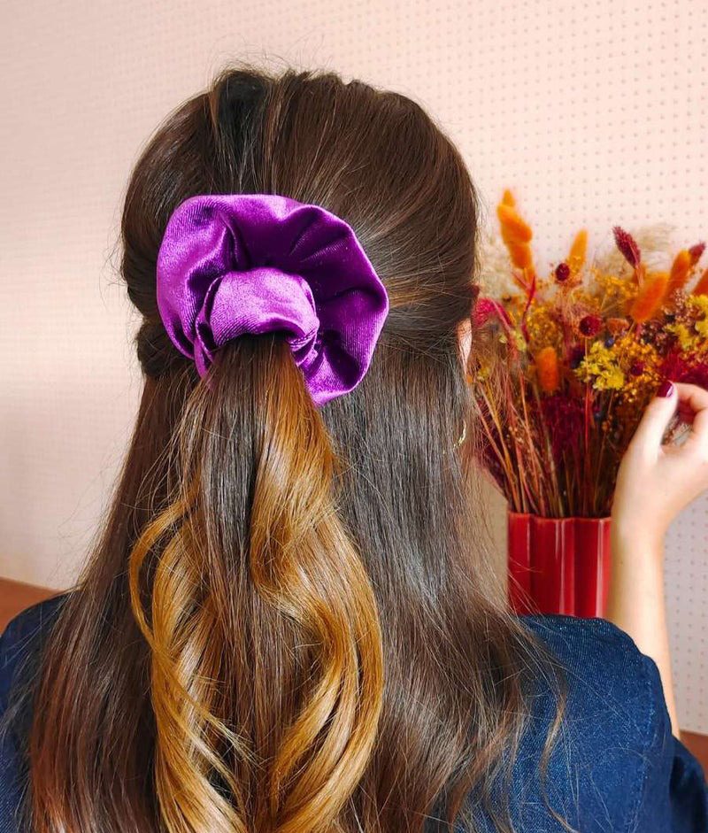 Chouchou velours - Améthyste