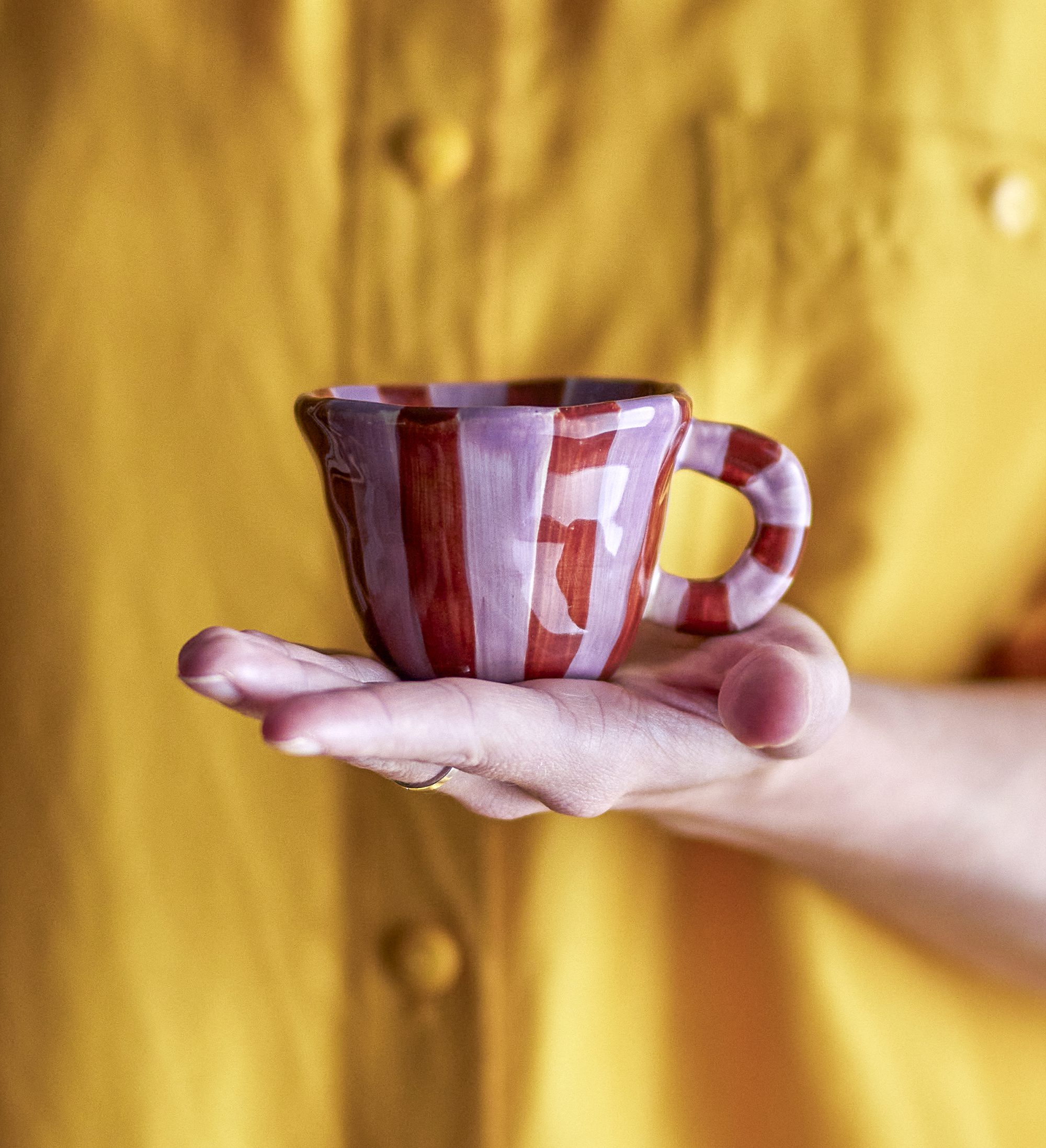 Mini mug Nini - Rayé rose