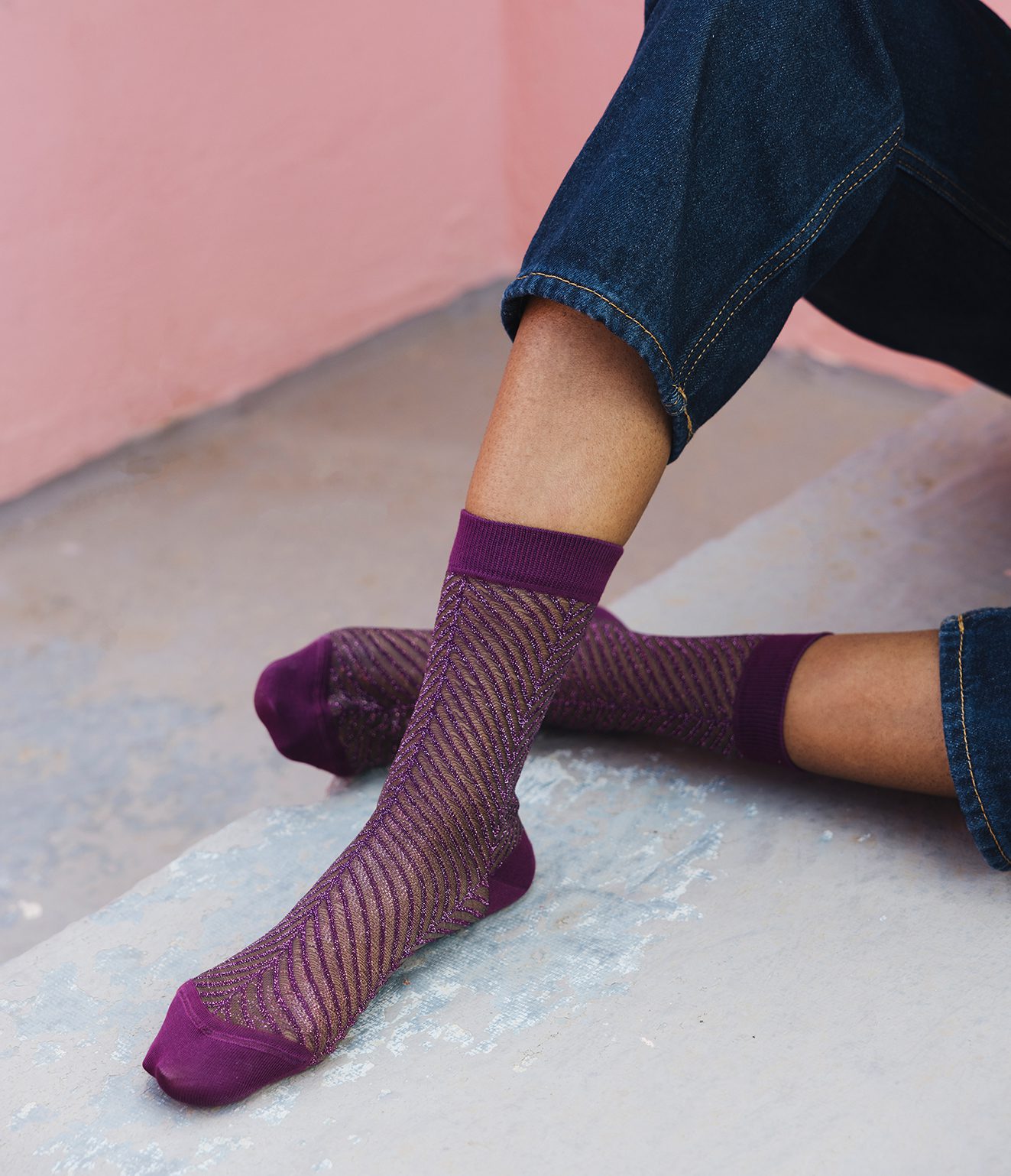 Chaussettes - Sapin Prune