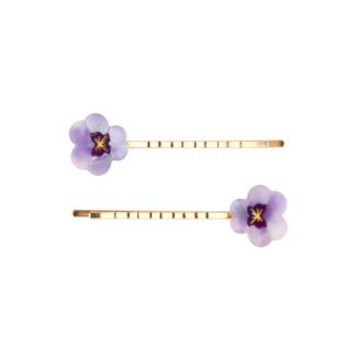 Barrettes à cheveux - Pensées duo