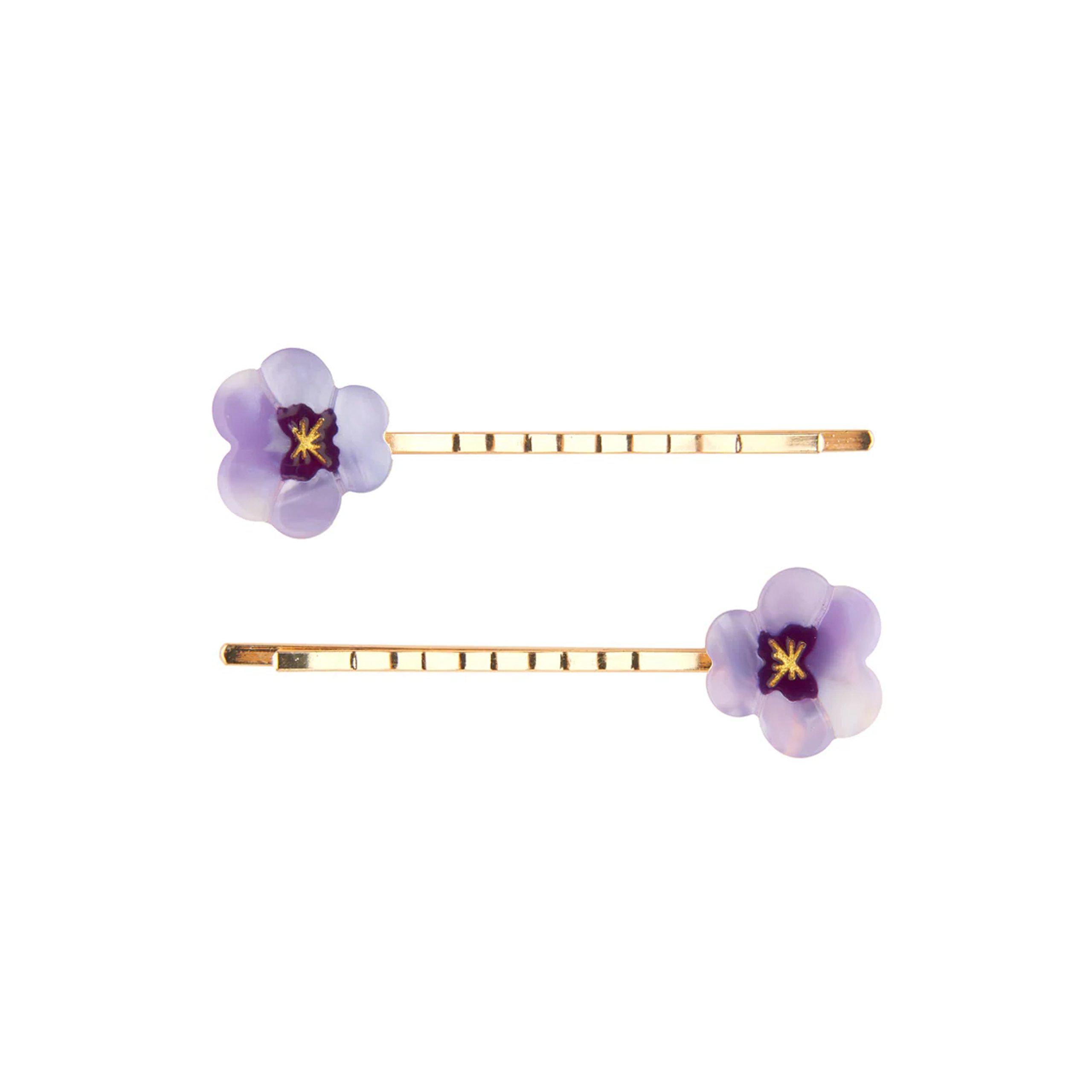 Barrettes à cheveux - Pensées duo
