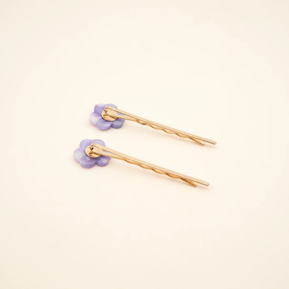 Barrettes à cheveux - Pensées duo