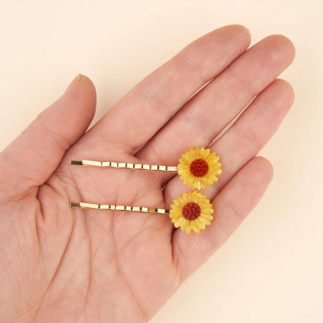 Barrettes à cheveux - Tournesol duo