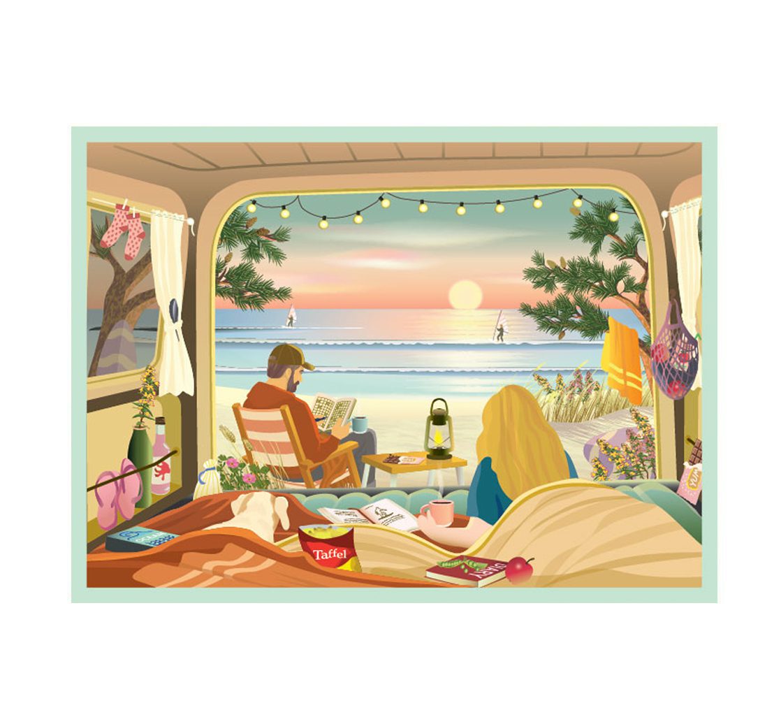 Puzzle - Camping by the Ocean