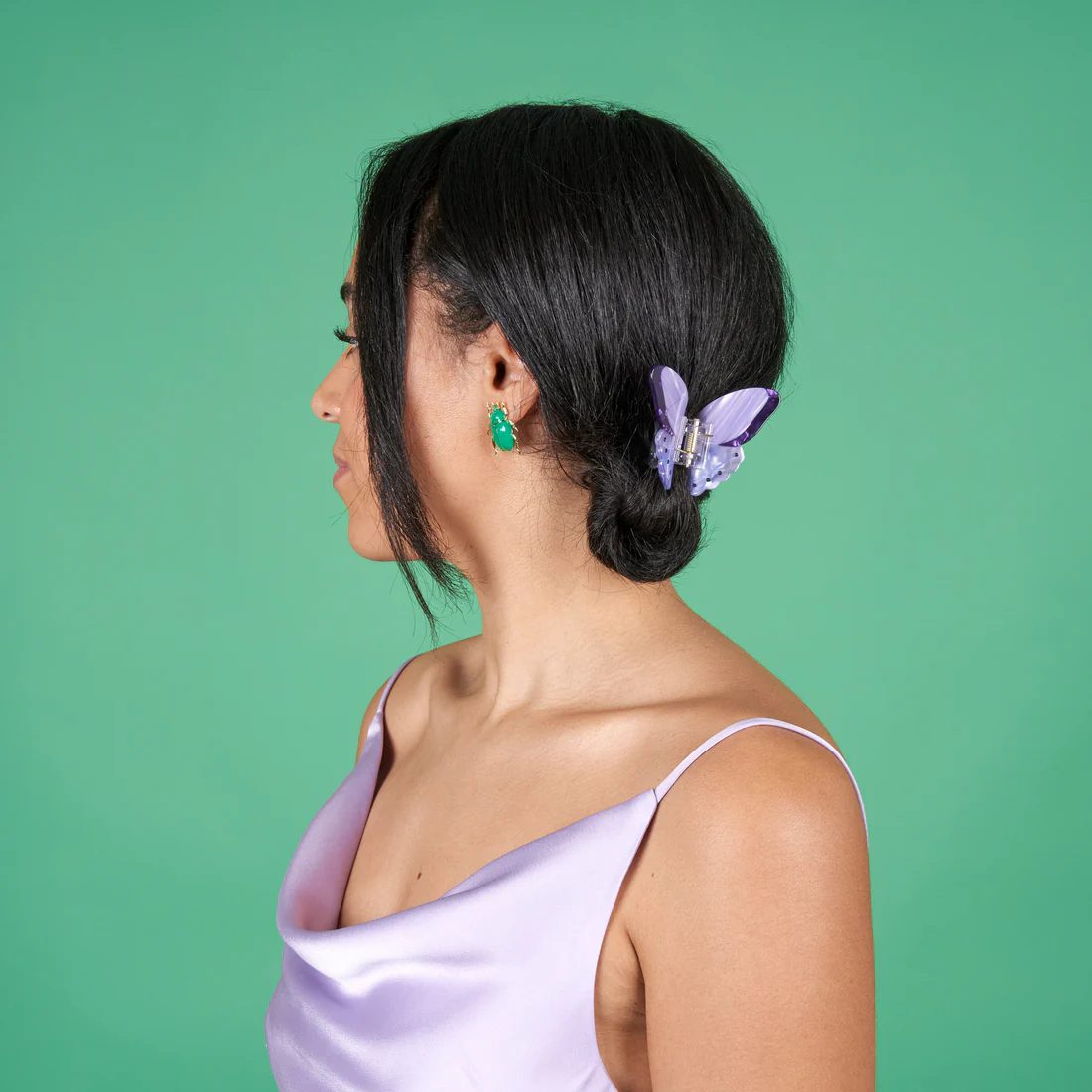 Pince à cheveux - Papillon mauve