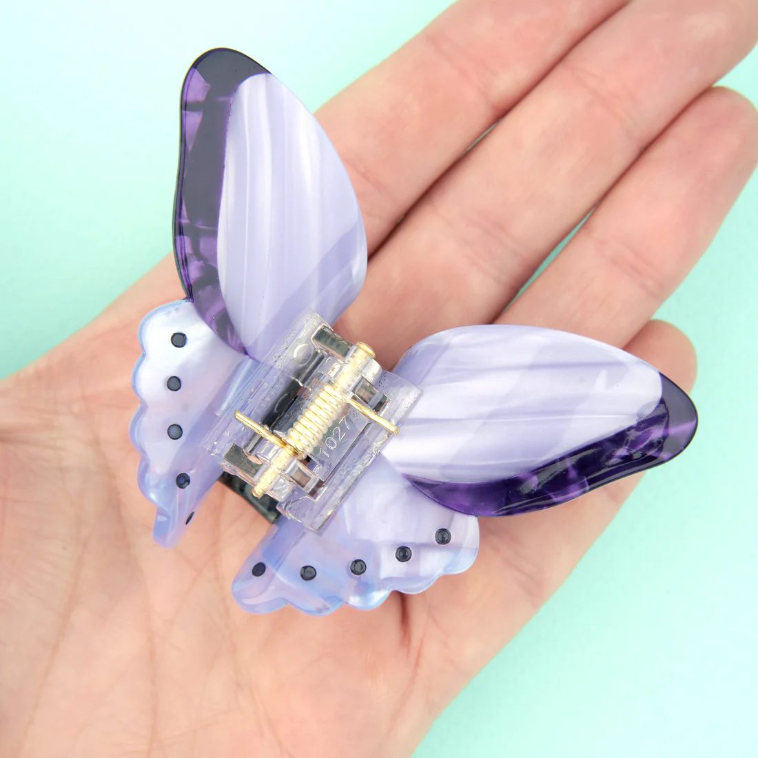 Pince à cheveux - Papillon mauve