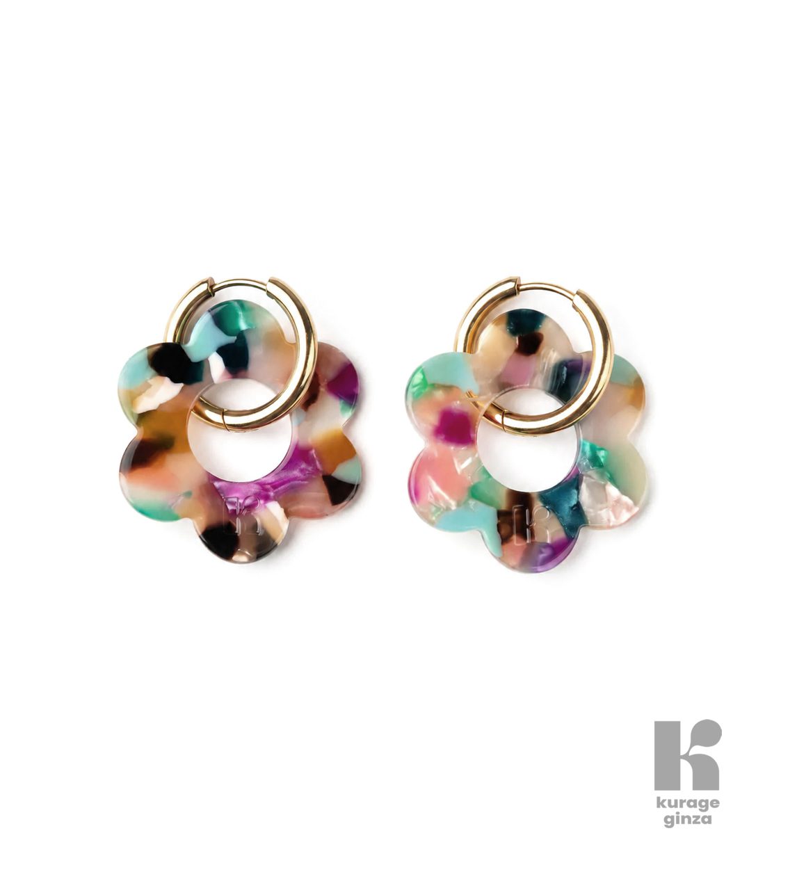 Boucles d'oreilles - Fleurette confettis MAXI