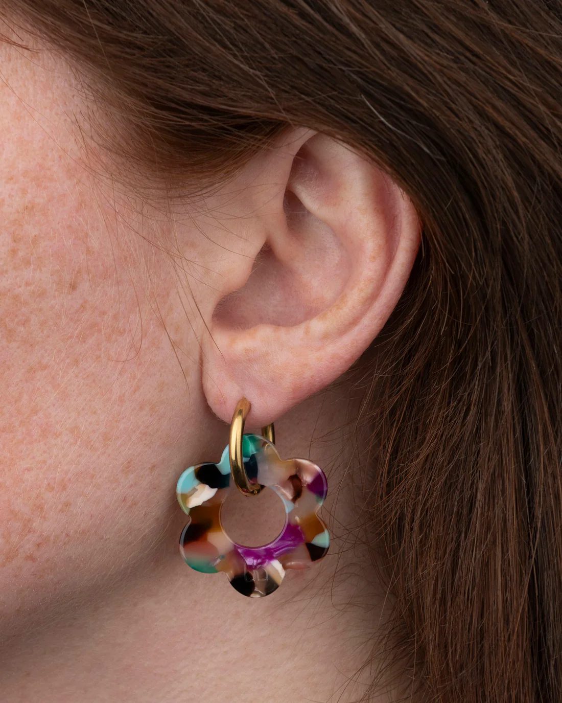 Boucles d'oreilles - Fleurette confettis MAXI