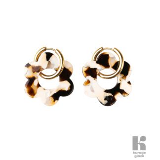 Boucles d'oreilles - Fleurette latte MAXI