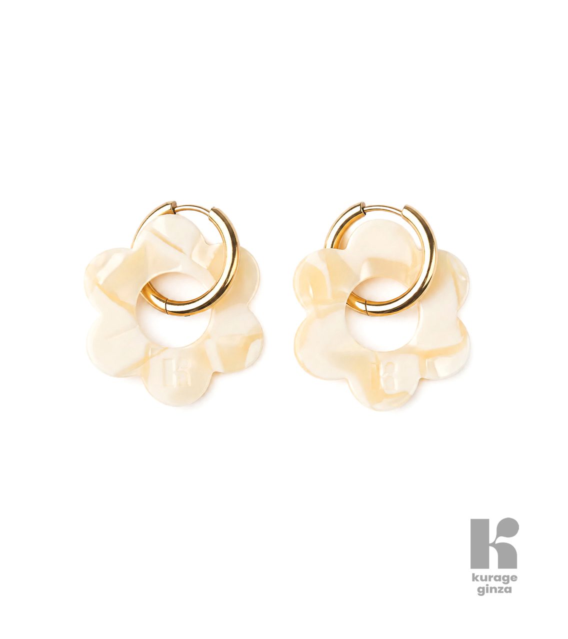Boucles d'oreilles - Fleurette nude MAXI