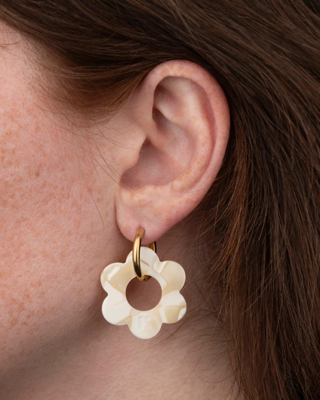 Boucles d'oreilles - Fleurette nude MAXI